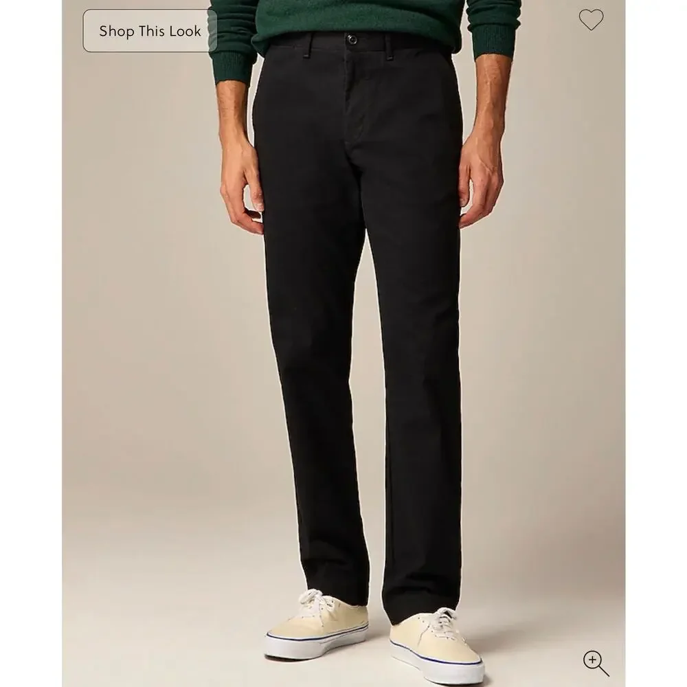 J. Crew 770 Straight-fit stretch chino pant in Black NWT size 38/32